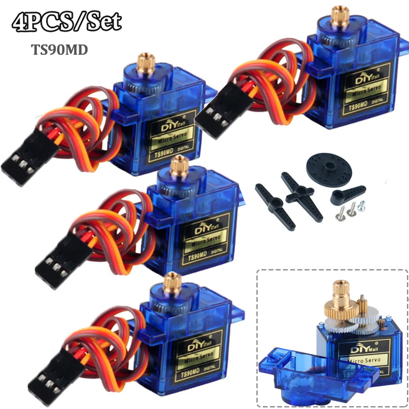 Rc Helicopter Servo - 4 szt. Mikro Serwo Cyfrowe TS90MD