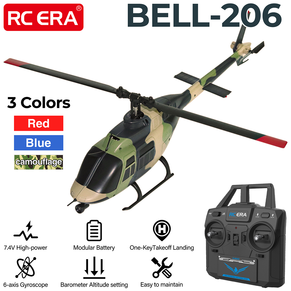 Rc Helicopter Gyro - Helikopter RC ERA RC 1:33 Bell-206