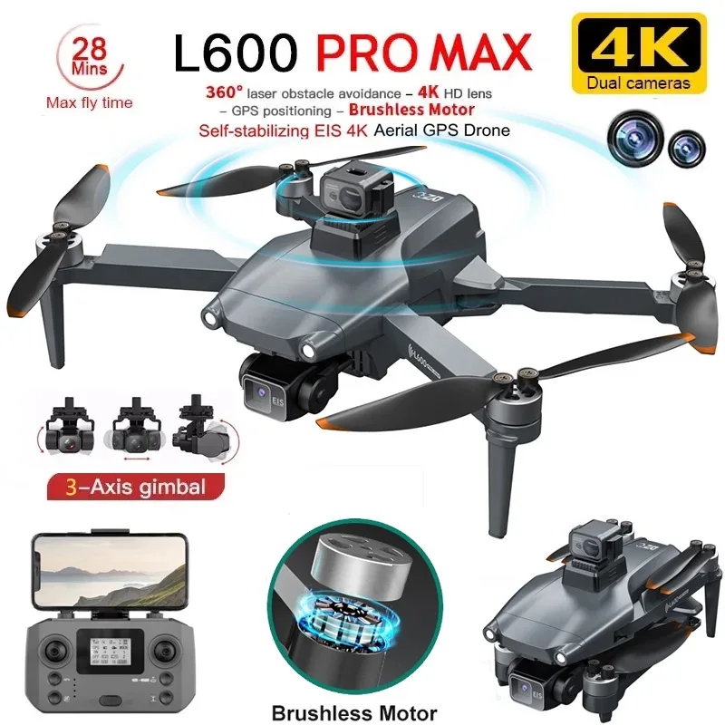 Rc Helicopter Electric - L600 PRO MAX GPS Drone Profesjonalny