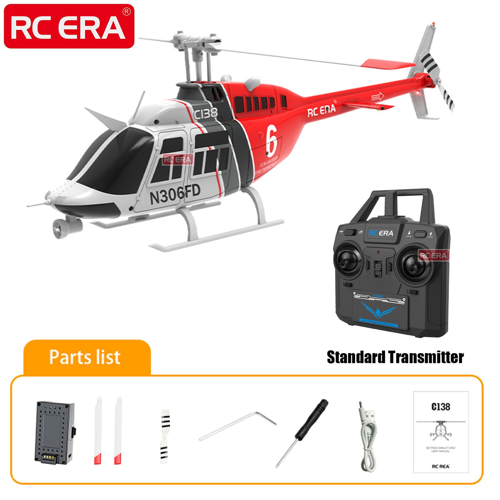 RC ERA C138 BELL 206 Jet Range – Rc Helicopter Gyro recenzja i cena