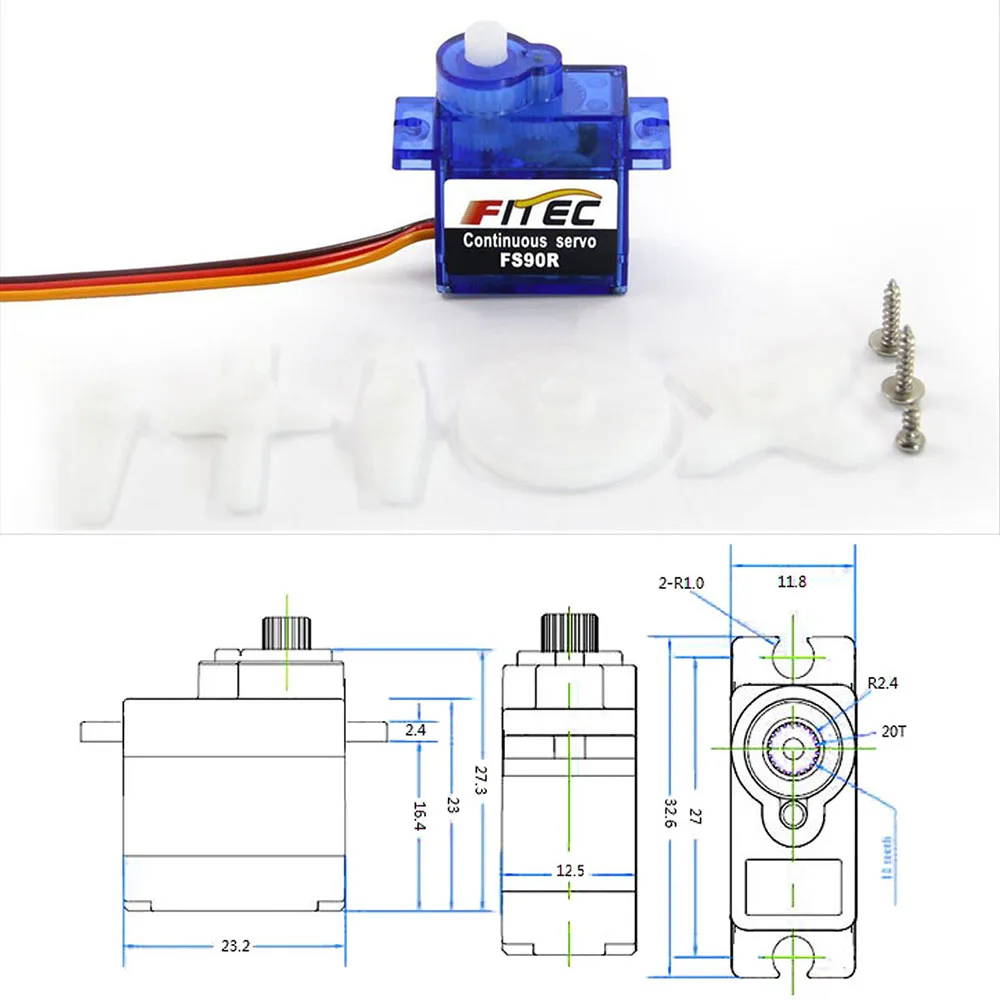 Feetech Mini FS90R Micro Servo – Rc Helicopter Servo recenzja i cena