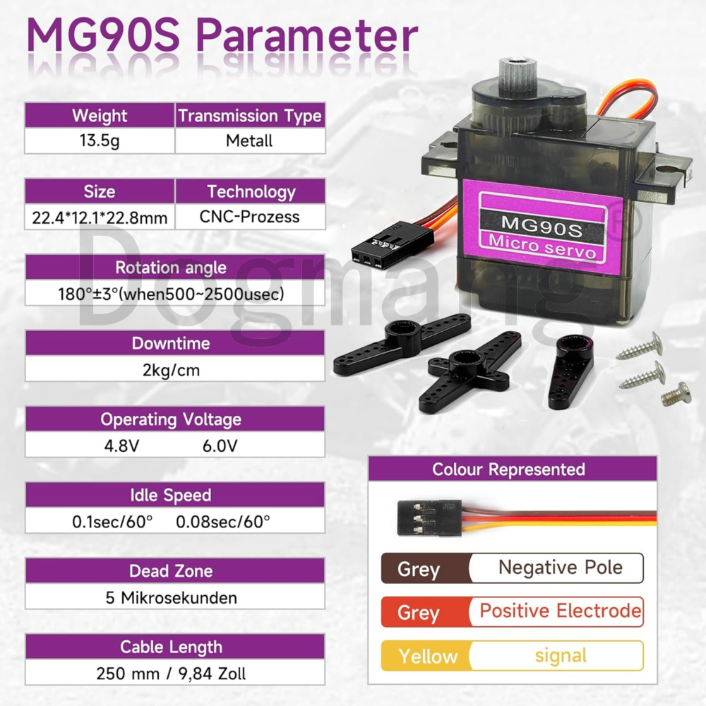 MG90S Serwo 1/2/4/10/20/50 szt – Rc Helicopter Servo recenzja i cena